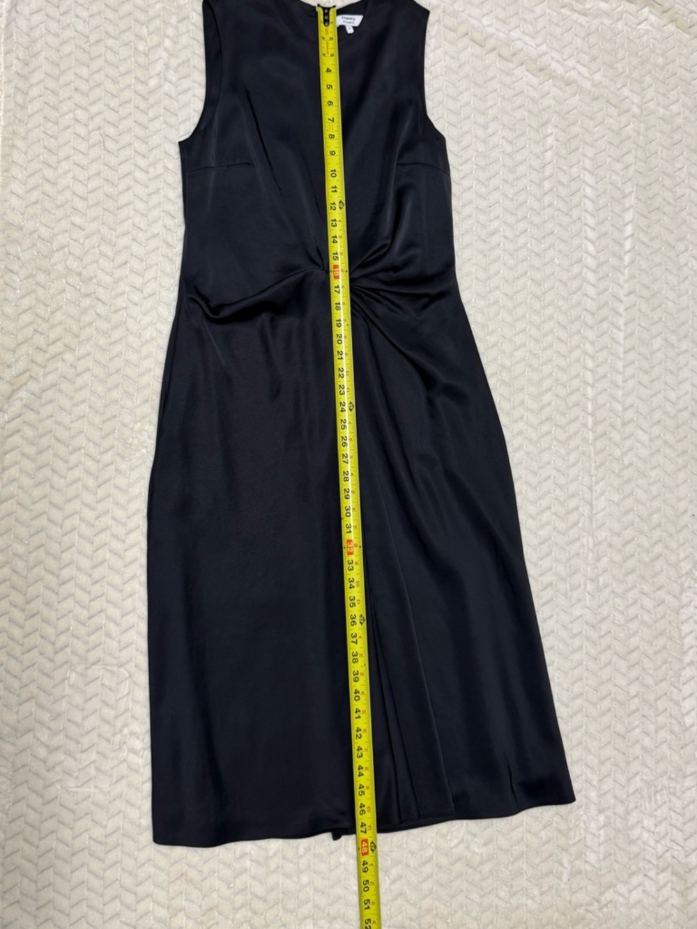 Theory Black Sleeveless Knot-Detail Midi Dress - Picture 7 of 10